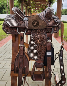 อานม้าหนังแบบตะวันตกทำด้วยมือมีความสะดวกสบายและควบคุมผลิตภัณฑ์ม้าสำหรับการส่งออกจำนวนมาก - Product Image 2