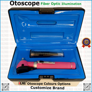 Ensemble d'instruments de diagnostic fiables à fibre optique rose, otoscope manuel léger pour usage clinique - Product Image 5