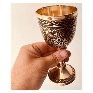 Coupe à vin en argent poli, verrerie contemporaine en acier inoxydable - Product Image 6