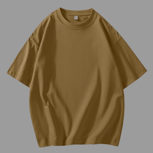 T-shirt de sport décontracté uni en jersey tricoté, coupe classique, longueur normale, col rond, séchage rapide, respirant, coton et élasthanne, pour la gym - Product Image 4