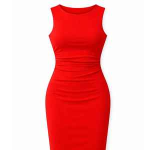 Robe moulante rouge pour femme, élégante et stylée, parfaite pour les fêtes, le travail ou les occasions spéciales - Product Image 5