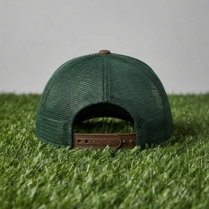 Men's <b>Green</b> Brown Trucker Cap Mesh Back Snapback Baseball <b>Hat</b> Custom Embroidered Logo Adjustable - Product Image 6