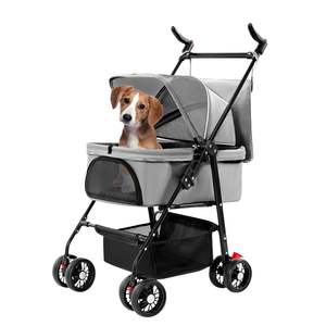Carrito Plegable de 4 Ruedas para Mascotas con Forro Extraíble, Carrito de Paseo con Cesta de Almacenamiento para Perros y Gatos - Product Image 6