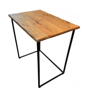 Wood Nesting Coffee <b>Table</b> Set Metal Frame End <b>Tables</b> Natural Brown Living Room <b>Side</b> <b>Tables</b> - Product Image 4