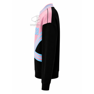 แจ็คแอนด์จิลออฟอเมริกาเสื้อสเวตเตอร์คอกลมผ้าฝ้ายปักลายสีชมพูและสีฟ้าอ่อนสำหรับผู้หญิง เสื้อผ้าสำหรับชมรมนักเรียนหญิง - Product Image 3