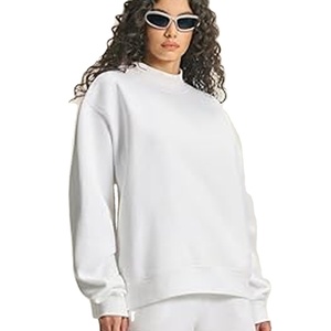 Sweat-shirt à col montant pour femme, en coton éponge personnalisé, avec logo imprimé, style streetwear décontracté, fournisseur en gros OEM sous marque privée - Product Image 1
