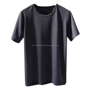 Camiseta Deportiva de Verano para Hombre con Logotipo Personalizado OEM, Elegante, Holgada, de Malla, Media Manga, Cuello en V, Talla Grande, de Seda Helada, Informal, de Punto - Product Image 1