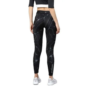 Leggings de Yoga de Cintura Alta, Sólidos, Largos, Elásticos en Cuatro Direcciones, Spandex/Nylon, Transpirables, Cintura Elástica, Diseño Sin Costuras, con Bolsillos - Product Image 5