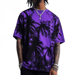 T-shirts de sport décontractés pour hommes, design tie-dye, écologiques, séchage rapide, 100% polyester, manches courtes, en vente - Product Image 5