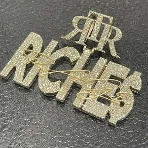 Pendentif de luxe en argent sterling plaqué or avec pièce Liberty, chaîne cubaine, cadre en or blanc glacé, bijoux hip-hop haut de gamme, pièce maîtresse - Product Image 3