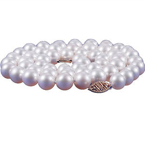 สร้อยคอมุกน้ำจืดจูจี้ 8 มม. แสงสว่างสวยงาม ทอง 14K สำหรับคุณแม่  ไลฟ์สดจากอินเทอร์เน็ต - Product Image 5