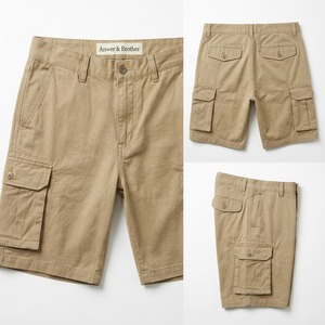 Wholesale Flat 2026 Front Branded Shorts for Men Multi Pockets Classic Fit Custom Cotton Cargo Shorts Men's Chino Shorts OEM - Product Image 5