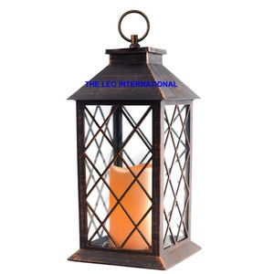 Red Star Iron Glass Hanging <b>Lanterns</b> & <b>Candle</b> Holders Christmas Home Decor Handmade Durable Eco-Friendly Party Accessories - Product Image 2