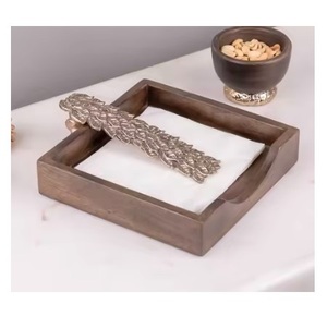 Luxurious <b>Metal</b> Napkin Holder with <b>Weighted</b> Flower <b>Metal</b> Napkin Box Holder for Kitchen Table Top Decoration Hot Selling - Product Image 6