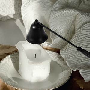 Éteignoir à bougie avec long manche, éteignoir à bougie en métal noir avec long manche et poignée texturée pour une flamme sécurisée - Product Image 4