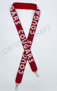 CRYSTAL CRAFT Sangle vintage perlée bleu Kentucky avec texte et logo blancs, accessoire de sac à main écologique et tendance - Product Image 4