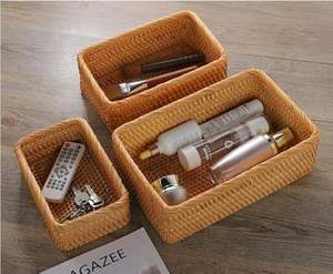 Wholesale Bamboo <b>Storage</b> <b>Basket</b> <b>Rectangular</b> Organizer Handwoven Multipurpose <b>Basket</b> for Home Use Made by KingCraftViet - Product Image 5