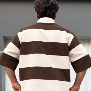 Ensemble polo et short pour homme Reddito, logo frontal, marron beige, décontracté, hiver, respirant, polyester/coton tricoté - Product Image 4