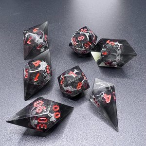 Handmade Resin Polyhedral <b>Dice</b> <b>Set</b>-Durable Eco-Friendly Balanced 7-Piece for DND RPG Board Games Tradebyd - Product Image 1