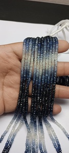 Cuentas de Zafiro Azul Natural Sombreado, Facetadas en Forma de Rondelle, de 3mm a 4mm, Cuentas de Alta Calidad para Mayoristas, Fabricación de Joyería Artesanal a Granel - Product Image 2