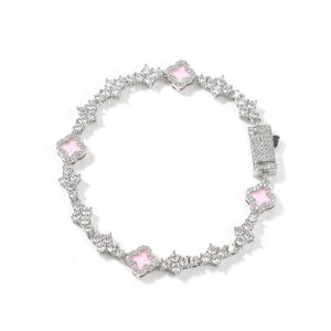 Wholesale Supply Silver Plated Moissanite Vintage Tennis <b>Bracelet</b> Unisex Jewelry IGI Certified Wedding Gift Indian Supplier - Product Image 3