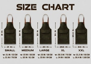 Tablier en cuir avec bretelles croisées au dos et doubles poches pour uniforme de personnel de service de restaurant et de bar - Product Image 6