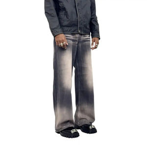 Pantalones Vaqueros Anchos de Diseño Premium y Buena Calidad para Hombre, Ecológicos, Transpirables, Talla Grande, Lavado Ácido - Product Image 1