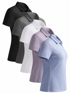 Camisetas de golf de manga corta para mujer, de algodón y poliéster de alta calidad, transpirables, de secado rápido, ropa deportiva informal, polos para mujer - Product Image 3