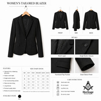 Blazer de cérémonie maçonnique Delta Sigma pour femme, veste de costume de sororité grecque, décontractée, écologique, infroissable, 100% coton