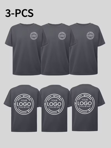 Men's Custom /Photo/Text Formal Quick-Dry Anti-Wrinkle T-Shirts Turtleneck Silk Screen Printed Breathable Eco-Friendly Regular - Product Image 3