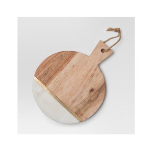 Planche à découper en bois de forme rectangulaire avec poignée pour couper les légumes et la viande, artisanat fait main - Product Image 4