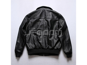 Blouson aviateur en cuir véritable pour homme, en cuir de vachette, fermeture éclair noire, coupe classique, vêtement d'extérieur d'hiver, streetwear, 320g - Product Image 3