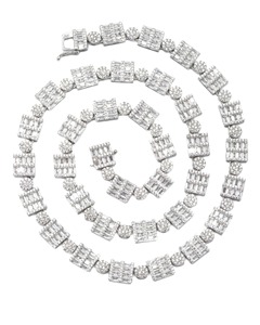 Collar de Oro Miami Cuban Infinity Link para Hombre, Estilo Hip Hop, 10K, 14K, 18K, con Diamantes Cultivados en Laboratorio VVS, Corte Brillante, Certificado IGI - Product Image 1