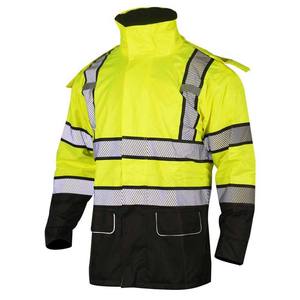 Vêtements de travail à manches longues haute visibilité, logo personnalisé, veste de travail réfléchissante imperméable en polaire pour l'hiver, vêtements de sécurité pour hommes - Product Image 3