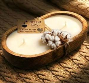 Cuenco de Madera Moderno Hecho a Mano para Hacer Velas |   Portavelas Ecológico para Mesa |   Uso en Bodas y Cumpleaños |   Venta al por Mayor - Product Image 1