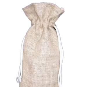 กระเป๋าผ้าปอกระเจาสำหรับผู้หญิงกระเป๋าใส่ขวดผ้ามีเชือกผูกปากถุงของขวัญสำหรับช้อปปิ้ง - Product Image 1