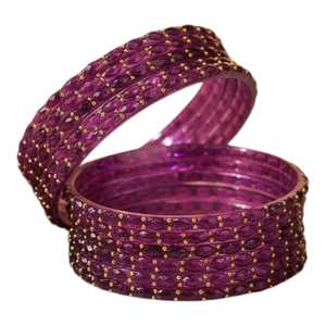 Conjunto de Brazaletes Kashmiris de Moda en Aleación de Cobre Multitono y Acero Inoxidable con Acabado Ombre y Detalles Brillantes para Bodas Tradicionales - Product Image 1