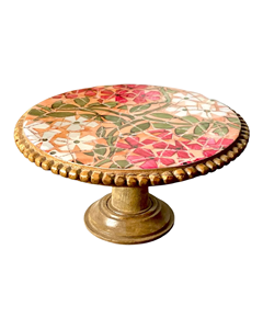 Floral Fiesta Cake <b>stand</b> MangoWood <b>Cupcake</b> <b>Stand</b> Detachable with Round Pedestal Holder <b>Display</b> Table Decorating for Cake - Product Image 1