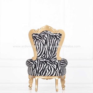 เก้าอี้บัลลังก์หรูหราหรูหราหลังสูงสีทองคลาสสิกสำหรับงานแต่งงานงานเลี้ยงเด็กงานปาร์ตี้โรงแรมทำจาก PC เฟอร์นิเจอร์สำหรับงานอีเวนต์ - Product Image 6