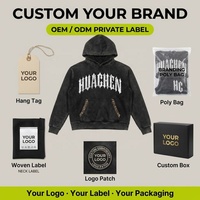 Ensemble sweat à capuche et pantalon de survêtement personnalisé délavé à l'acide, en molleton bouclette 500 GSM, imprimé gothique, strass dorés, fabricant OEM ODM marque privée