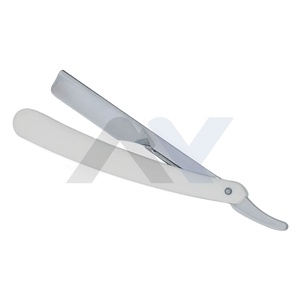 มีดโกนหนวดสแตนเลสแบบพับได้สำหรับร้านตัดผม ใบมีดเดี่ยวคมกริบแบบเลื่อนออกได้ - Product Image 1