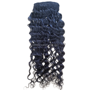 Nouveauté Machine à double trame, extensions de cheveux Remy vierges naturelles indonésiennes Deep Wave, cheveux naturels d'origine - Product Image 1