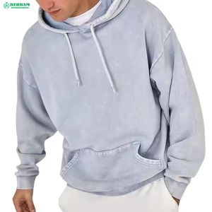 Sweat-shirt en molleton de coton épais 500 g/m² / French Terry, couleur personnalisée, hiver, uni, unisexe, coupe ample, à capuche - Product Image 3