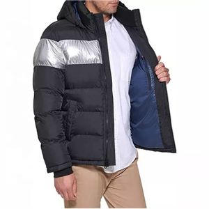 Custom Men Winter Windproof Breathable Waterproof Zipper Design 2025 Puffer <b>Ski</b> Suit <b>Snow</b> <b>Wear</b> Outdoor Jacket - Product Image 3