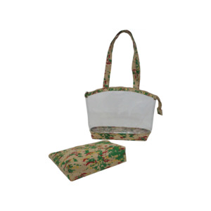 High Quality Cosmetic Bag For Women Transparent Tote Cross Body PVC Bag with Logo Low Price Jute Zipper Closure Shoulder <b>Handbag</b> - Product Image 4