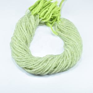 Natural Green Prehnite Faceted Rondelle Gemstone Beads 3mm Prehnite Beads Strands for Jewelry Making High Quality Gemstone Beads - Product Image 2