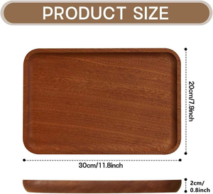Unisex Modern Walnut Storage <b>Tray</b> for Kitchen Living Room & Desk Use Multifunctional Key Storage <b>Bedside</b> Decorative Wooden <b>Tray</b> - Product Image 4
