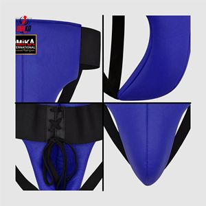 OMIKA INTERNATIONAL Protège-entrejambe de boxe professionnel unisexe - Protection en cuir résistant aux chocs pour MMA, mousse haute densité, logo personnalisé - Product Image 4