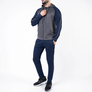 Men Windproof Printed Side Stripe Standing Collar <b>Tracksuit</b> Stylish Breathable Performance Set High Quality 100% Cotton Jogging - Product Image 4