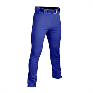 Pantalones de Béisbol y Sóftbol Transpirables de Alta Calidad, Diseño de Logotipo Personalizado, Cierre de Botones, Ropa Deportiva Larga para Equipos, Pantalones de Béisbol Azules - Product Image 6